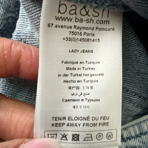 BA&SH Mame Boyfriend Acid Wash Jeans Ankle Length Womens 4 - Picture 13 of 16